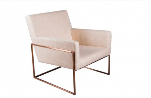 Minimalistyczny fotel PURA rozmyta pomarańcza