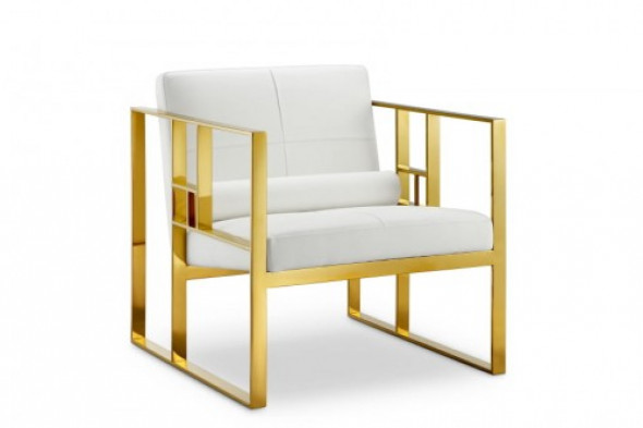 Mona Lisa Chair skóra naturalna/chrom