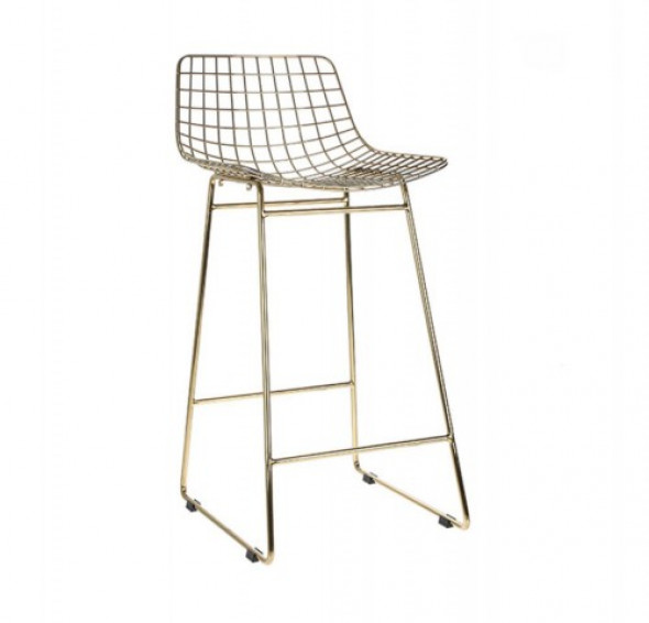 Mosiężny stołek barowy