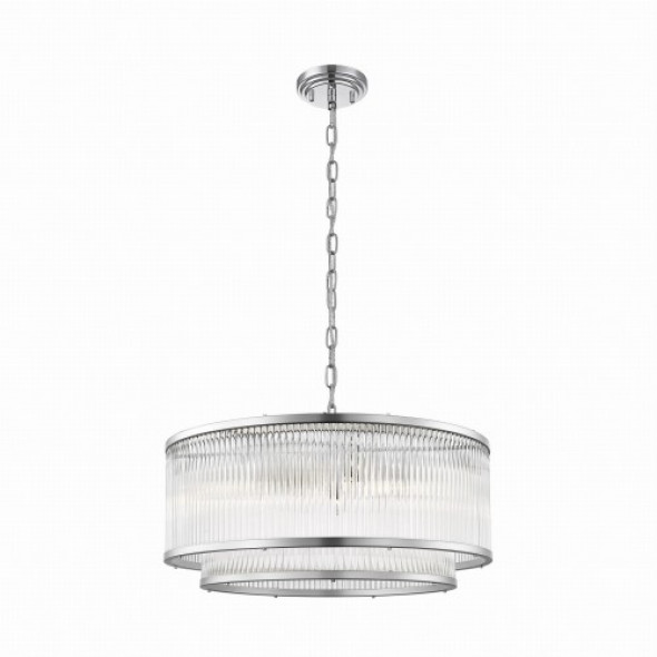 Okrągła lampa wisząca Sergio chrom