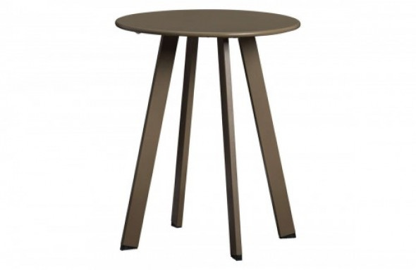 Oliwkowy metalowy stolik kawowy Fer 40cm Wood