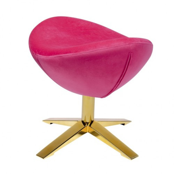 Podnóżek Egg szeroki Velvet gold