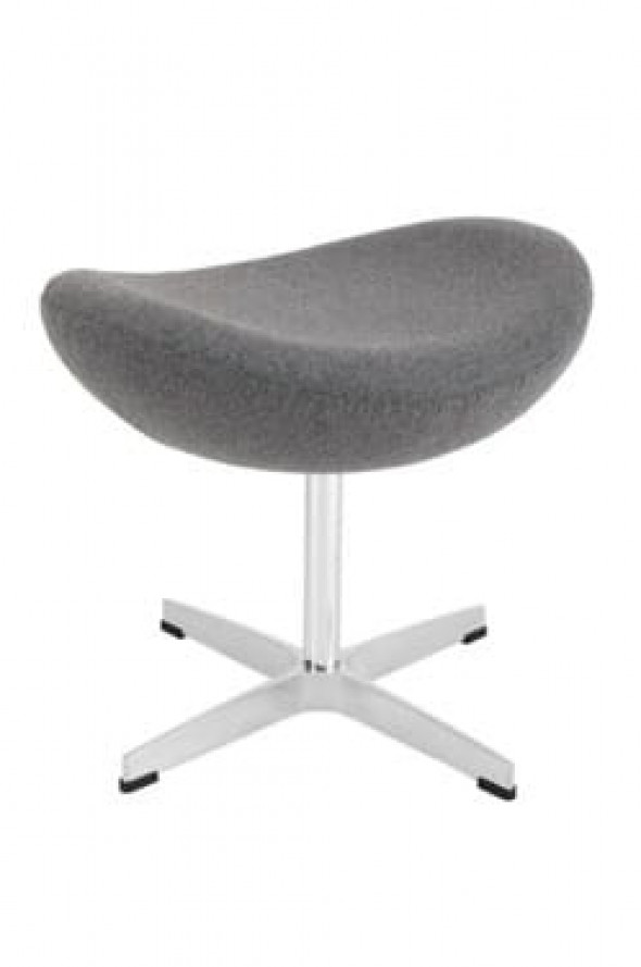 Podnóżek JAJO - insp. proj. Egg Ottoman - szary jasny kaszmir