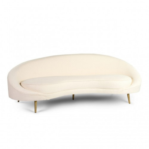 Półokagła sofa Kei beżowa boucle