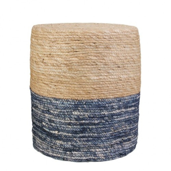 Pufa Bolsa naturalna/ niebieska