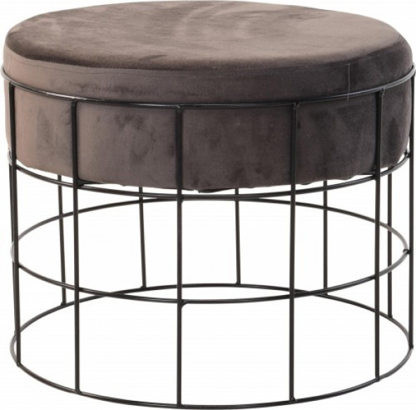 Pufa Intesi Castle Velvet brązowa