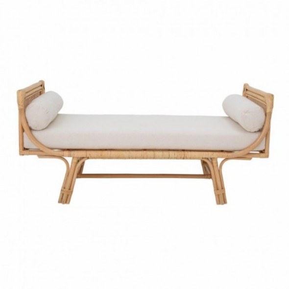 Rattanowa ławeczka Daybed z wałeczkami