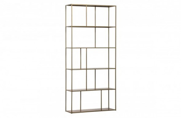 Regał metalowy w wykończeniu z antycznego mosiądzu Be Pure