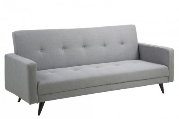 Rozkładana szara skandynawska sofa Leoni
