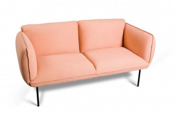 Sofa 2 osobowa Lava mleczny pomarańczowy