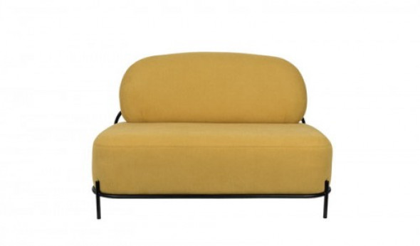 Sofa 2-osobowa Polly żółta