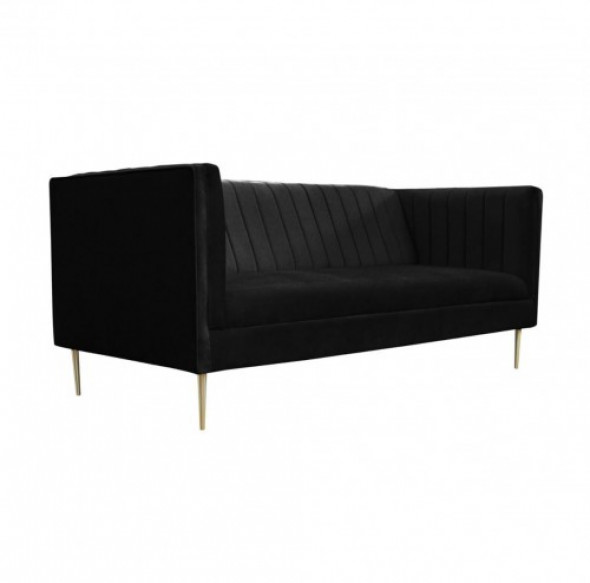 Sofa Parisian Velvet czarny i antracyt