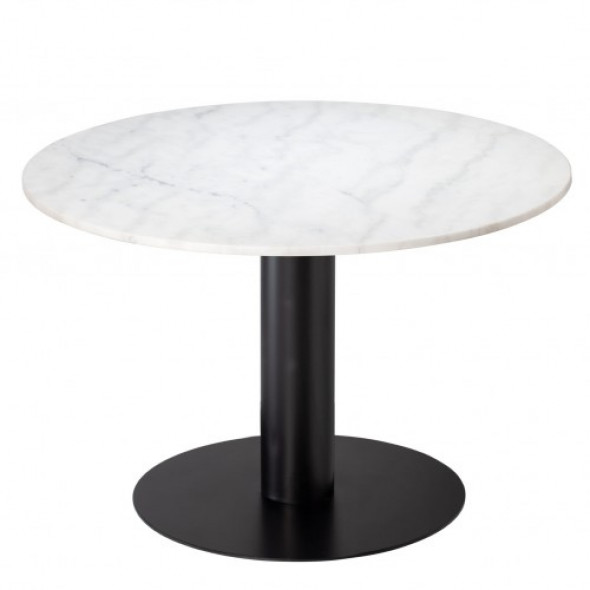 Stół jadalniany Pepo marmur czarna stalowa noga