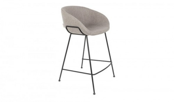 Stołek barowy Feston szary niski Zuiver