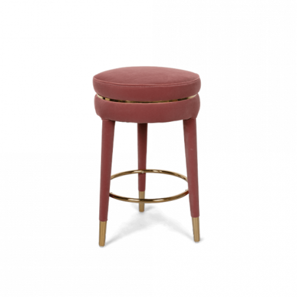 Stołek barowy I am not a macaron różowy