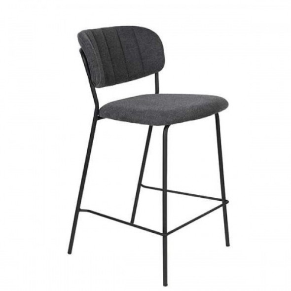 Stołek barowy Jolien antracyt nogi czarne