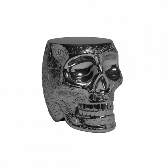 Stołek i stolik boczny Mexico tytanowy QeeBoo