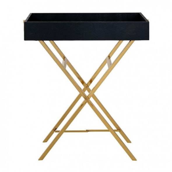 Stolik barowy BUSTER czarno-złoty