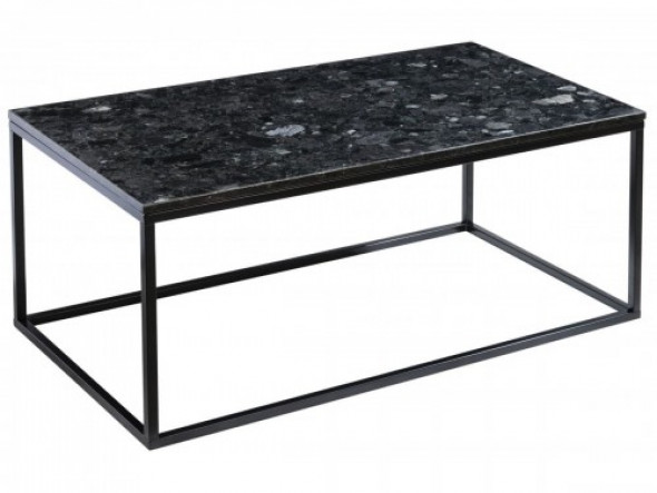 Stolik kawowy Accent Black Crystal Labradoryth prostokąt