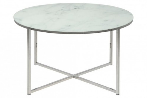 Stolik kawowy Alisma okrągły silver