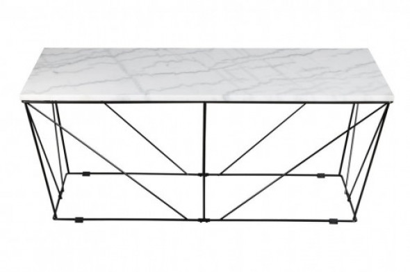 Stolik kawowy Cube 120x60 biały marmur
