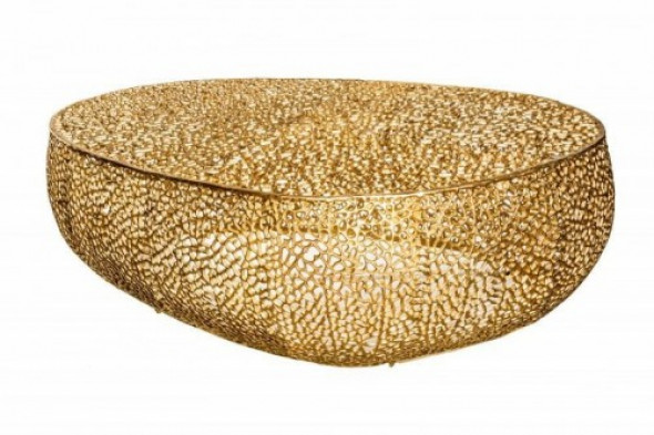 Stolik kawowy Leaf 122 złoty Invicta