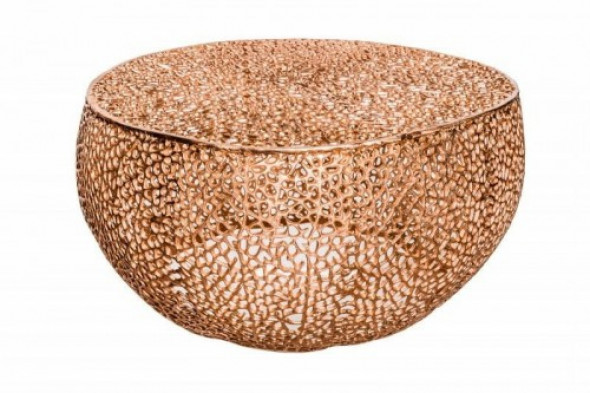 Stolik kawowy Leaf 80 miedziany Invicta