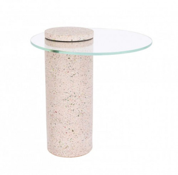 Stolik Rosalina Terazzo różowy