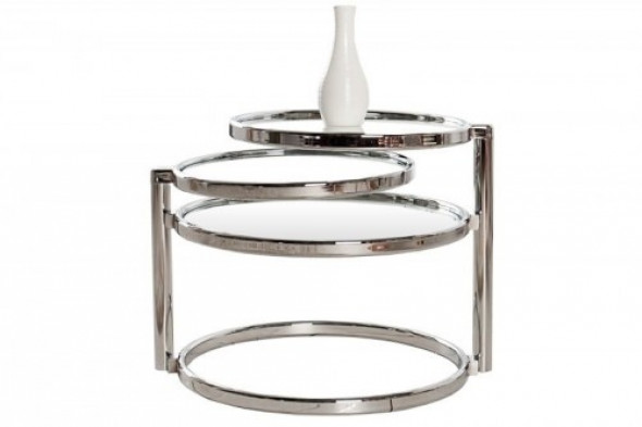 Stolik rozkładany Art Deco 3 chrom Invicta