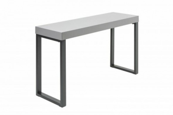 Szare biurko Invicta Grey Desk Mat 120x40