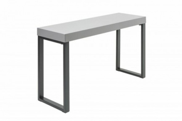 Szare biurko połysk czarna podstawa 120x40