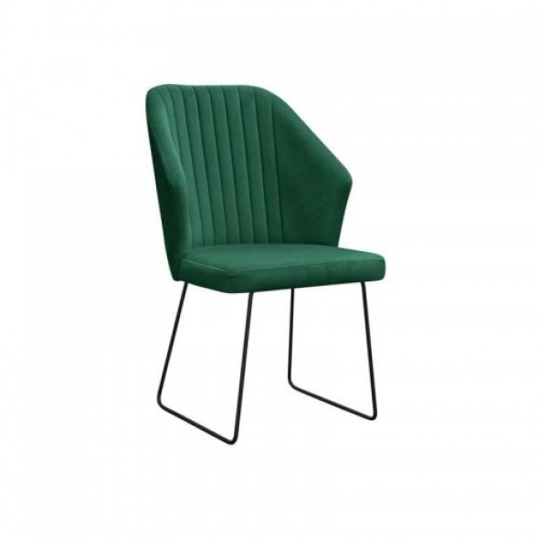 Wygodne krzesło jadalniane Buffo na metalowych płozach Ski