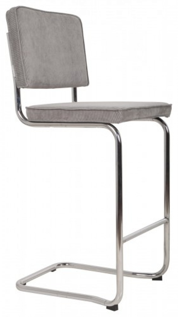 Wygodny stołek barowy 75 RIDGE Kink RIB szary