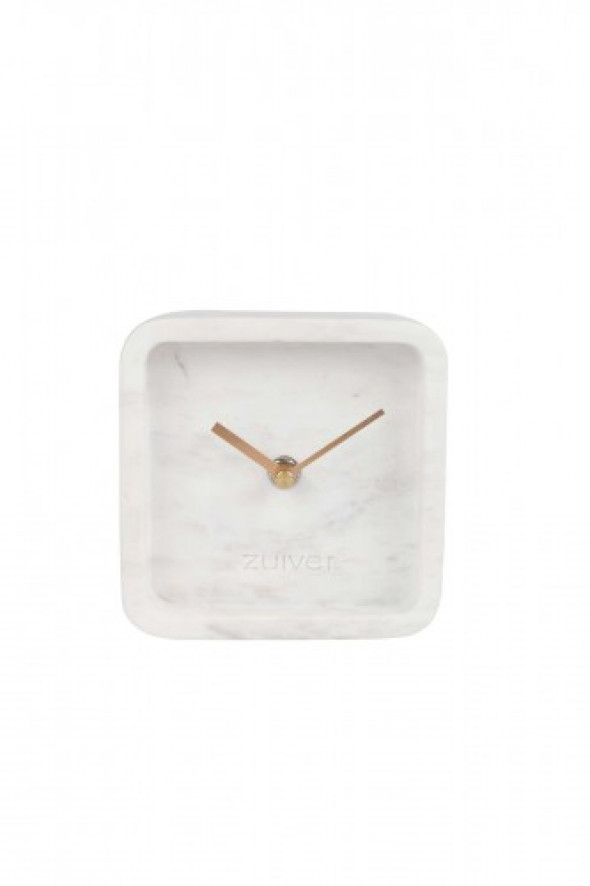 Zegar Luxury Time marmurowy biały