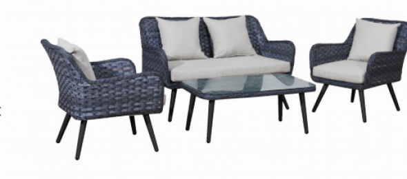 Zestaw mebli ogrodowych szary Modesto