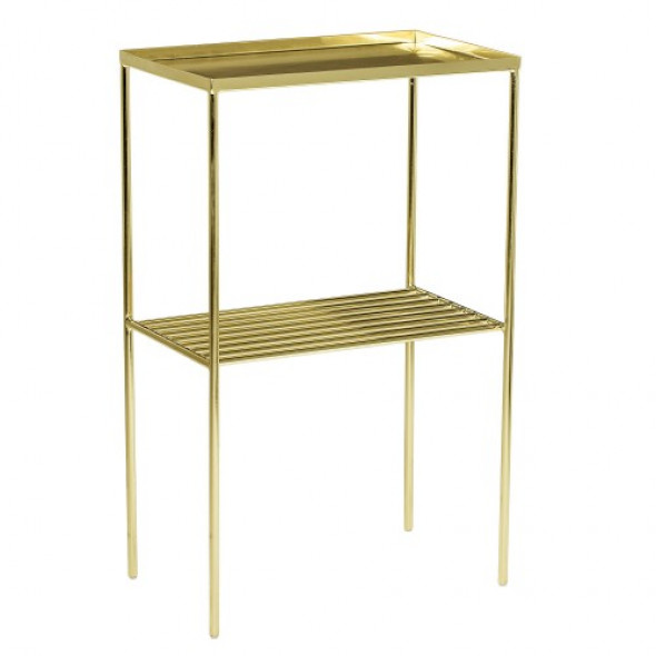 Złoty stolik kawowy mini regał