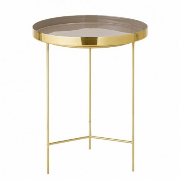 Złoty stolik kawowy ze zdejmowanym blatem