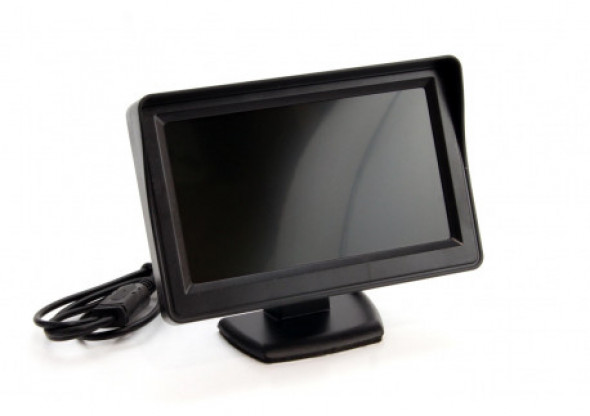 01551 Zestaw czujników 4 sensory białe TFT 4,3 z kamerą 402 w ramce rejestracji