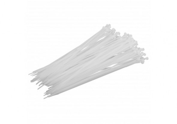 59130B Opaski zaciskowe nylonowe białe, 3.6x300 mm, 100 sztuk, Proline