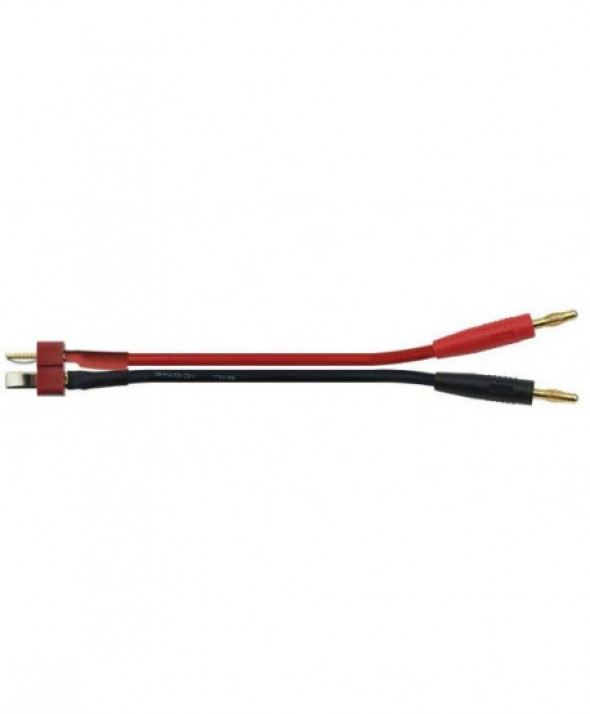 Adapter Banan 4mm - T-dean męski z kablem 18AWG 30cm