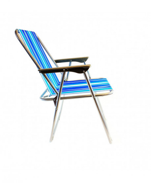 AG294A Krzesło plażowe niebieskie paski