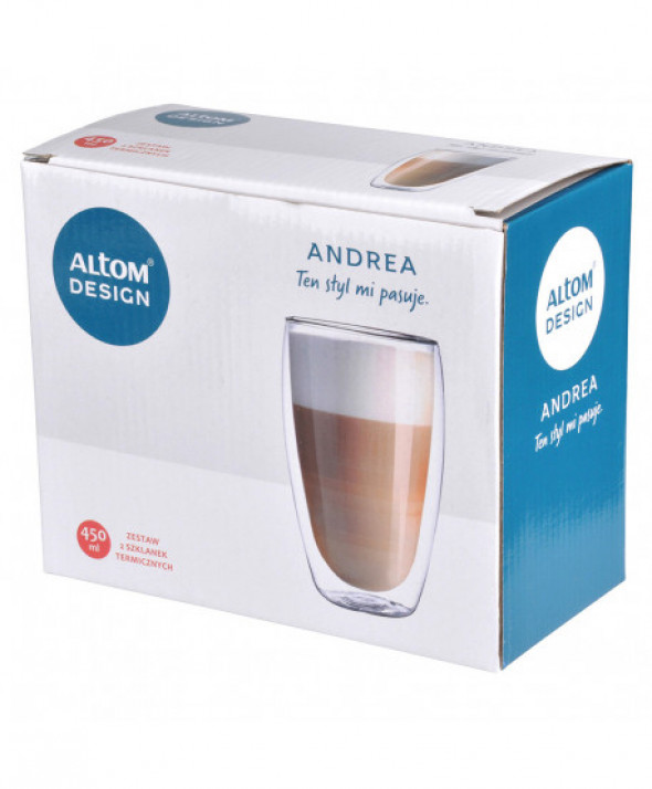 ANDREA KPL. 2 SZKLANEK TERMICZNYCH 450 ML