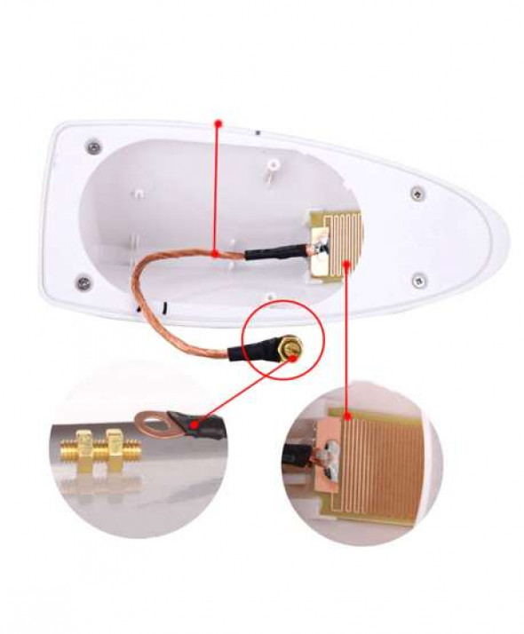 Antena samochodowa fm shark red