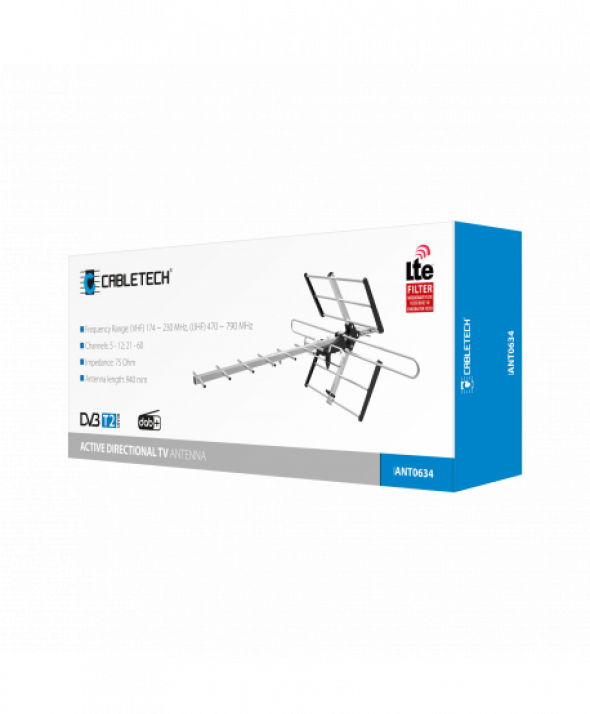 Antena TV kierunkowa aktywna typu "Yagi" Cabletech