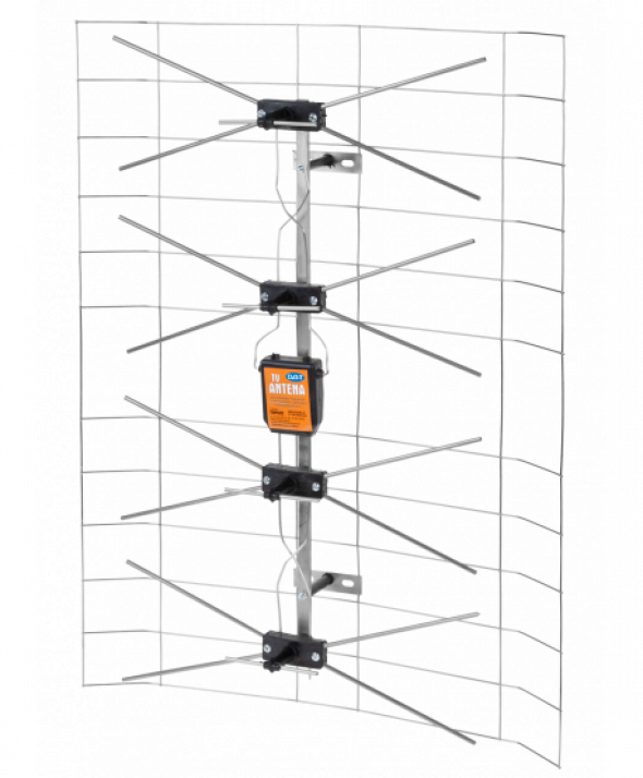 Antena TV siatkowa kompletna (zasilacz+wzmacniacz)