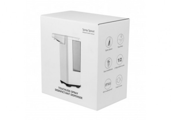 Automatyczny dozownik pojemnik dyspenser do płynów dezynfekujących 500ml na 4 baterie AA Promedix PR-470