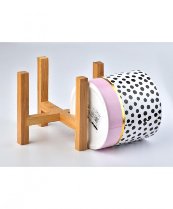 AVA Doniczka kropki 12.5/h11.7cm