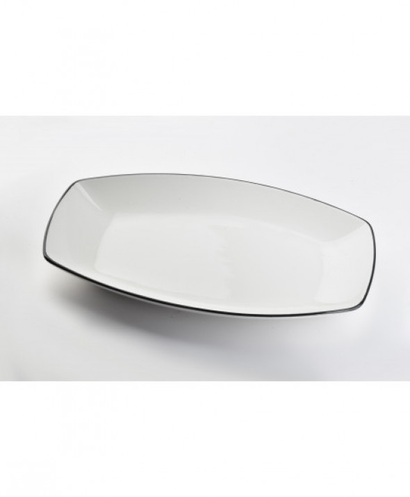BASIC Półmisek z czarnym akcentem 31x18.2xH3.4cm
