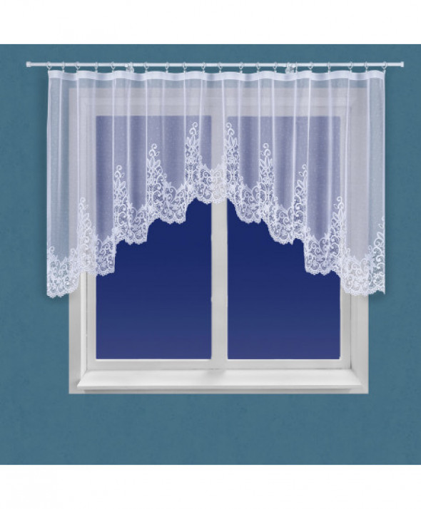 BERENIKA Firanka konfekcjonowana, 120x300cm, kolor 001 biały 004304/000/001/120300/1