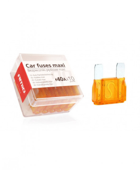 Bezpieczniki samochodowe maxi pudełko 10szt 40a